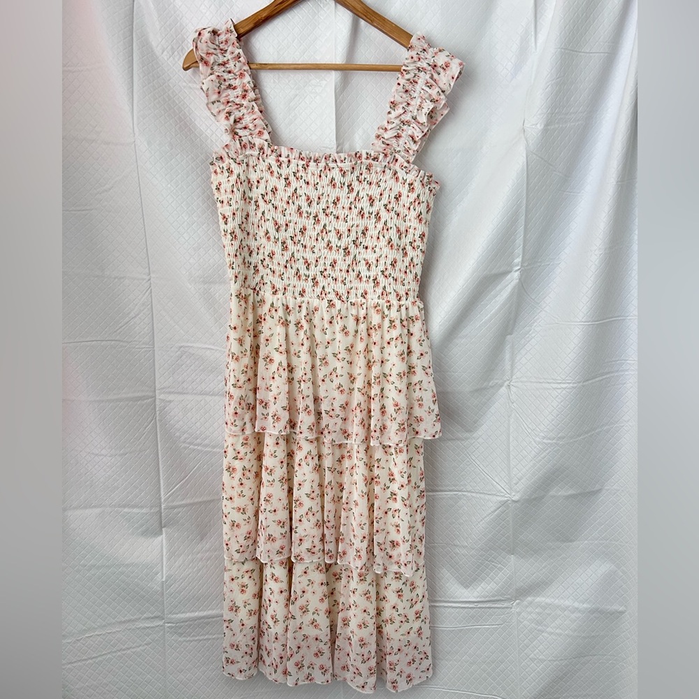 Floral Ruffle Strap Dress
